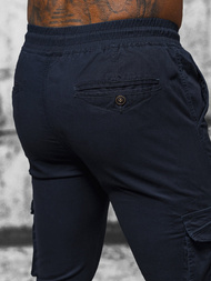 Spodnie męskie chino joggery granatowe OZONEE NB/MP0201BS