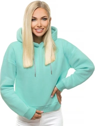 Bluza z kapturem damska miętowa OZONEE O/12102