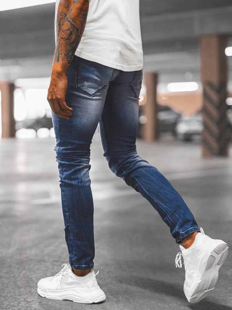 Spodnie jeansowe męskie niebieskie OZONEE NB/MP0054B