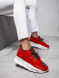 Sneakersy damskie czerwone OZONEE G/2021