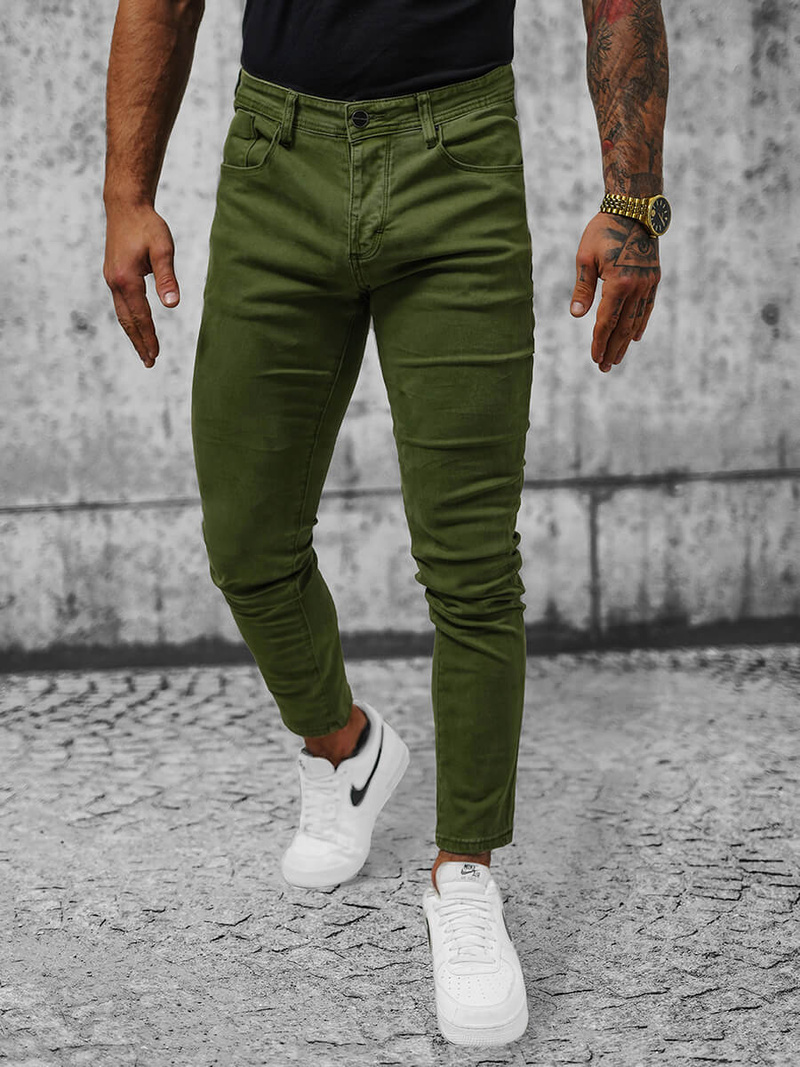 Spodnie męskie chino zielone OZONEE NB/MP0160MV