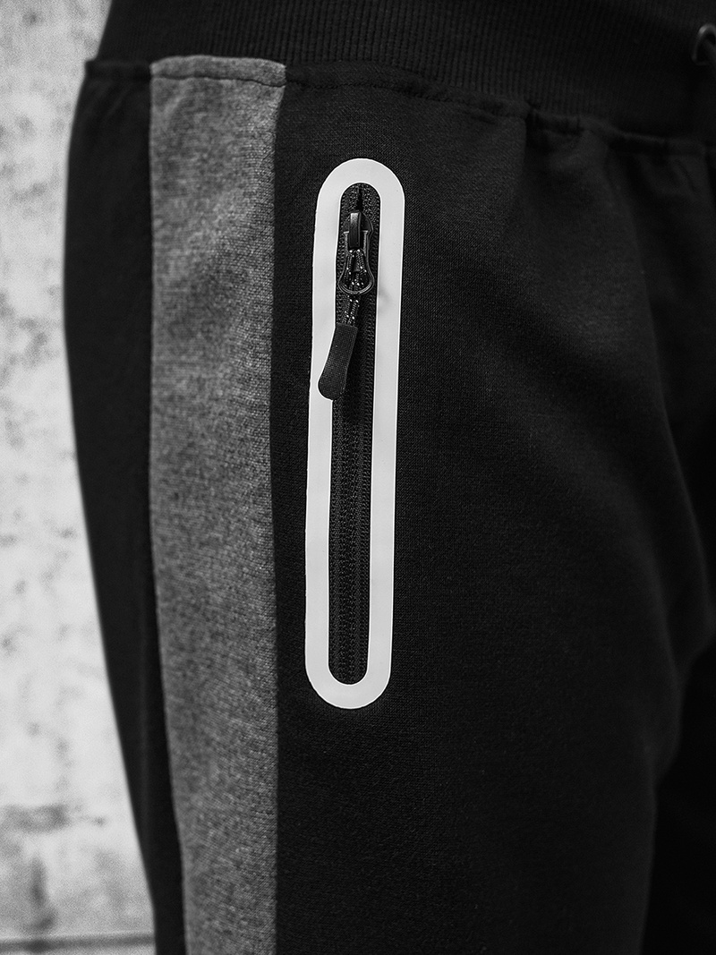 Spodenki dresowe męskie czarne OZONEE JS/8K927