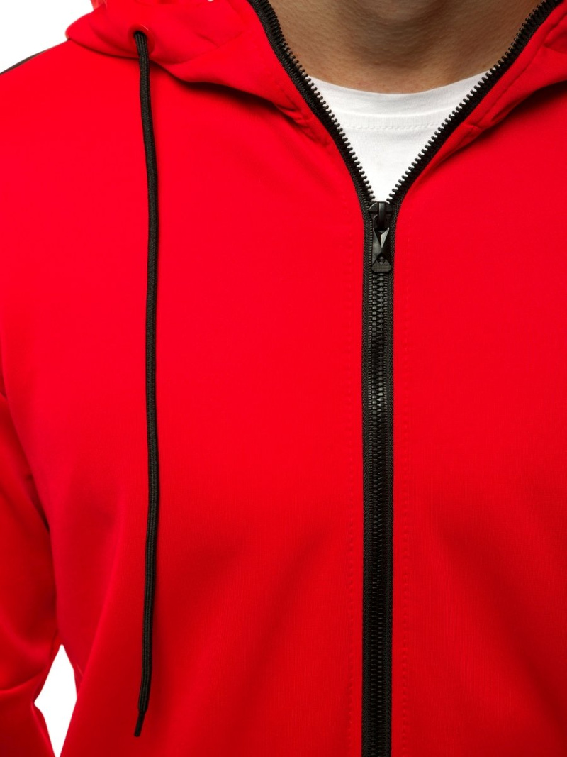 Bluza męska rozpinana czerwona OZONEE JS/99005