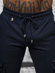 Spodnie męskie chino joggery granatowe OZONEE NB/MP0201BS