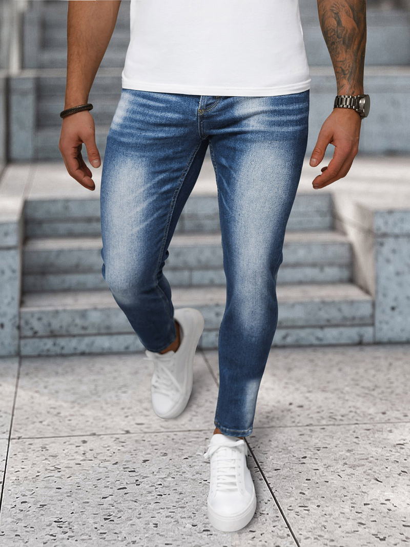 Spodnie jeansowe męskie niebieskie OZONEE NB/MP0199BC