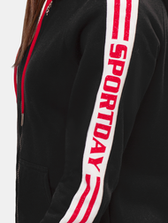 Bluza z kapturem rozpinana damska czarna OZONEE JS/B26046