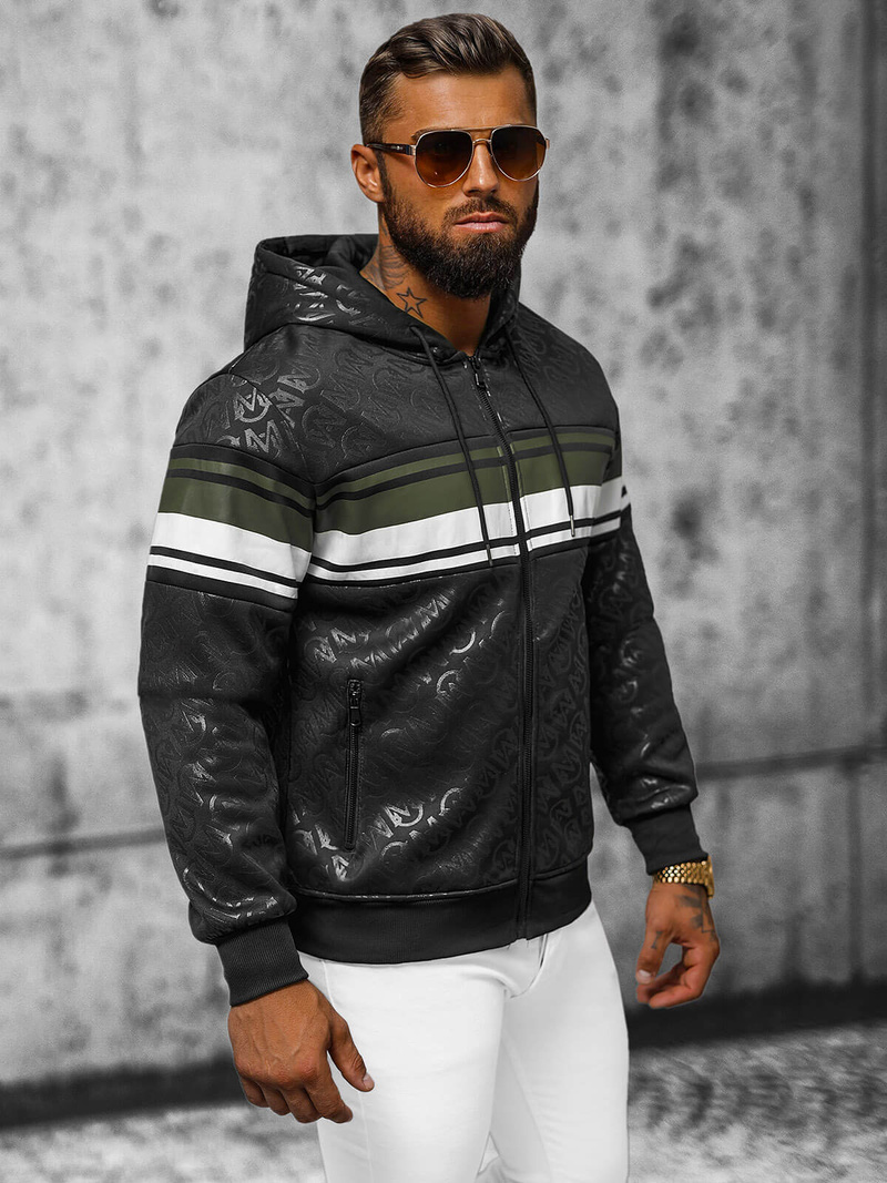 Толстовка чоловіча чорна OZONEE JS/3B563