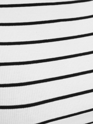 T-shirt damski w paski biały OZONEE JS/96T659/1