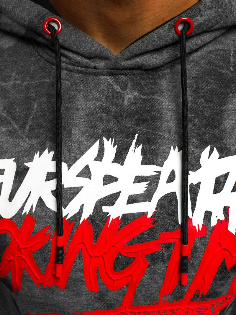 Bluza męska grafitowa OZONEE JS/DD210Z