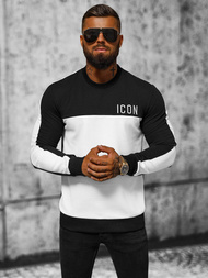 Толстовка Чоловіча Чорно-Бiла OZONEE O/P2032