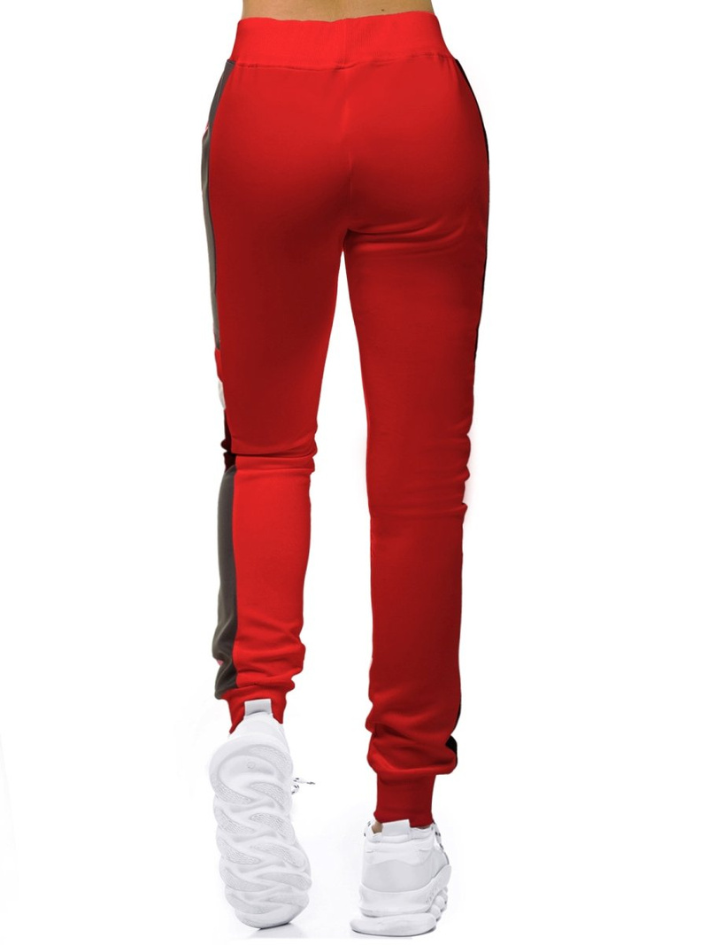Spodnie dresowe damskie czerwone OZONEE JS/JK88116/18
