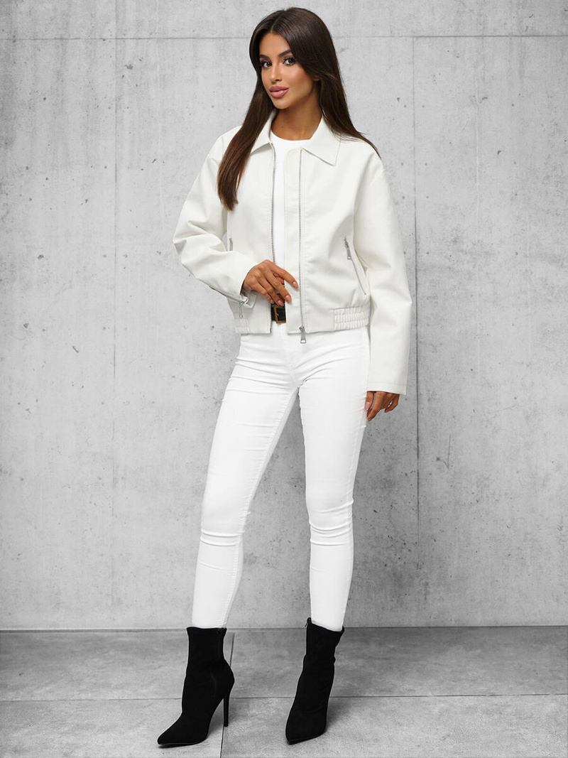 Жіноча шкіряна куртка Бiла OZONEE O/G116Z