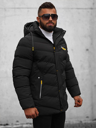 Kurtka zimowa męska pikowana czarna OZONEE JS/22M59/392