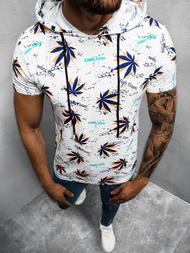 T-Shirt męski z nadrukiem biały OZONEE O/BL203Z