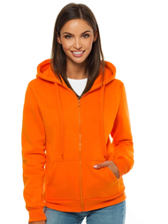 Bluza damska rozpinana z kapturem pomarańczowa OZONEE JS/W03Z