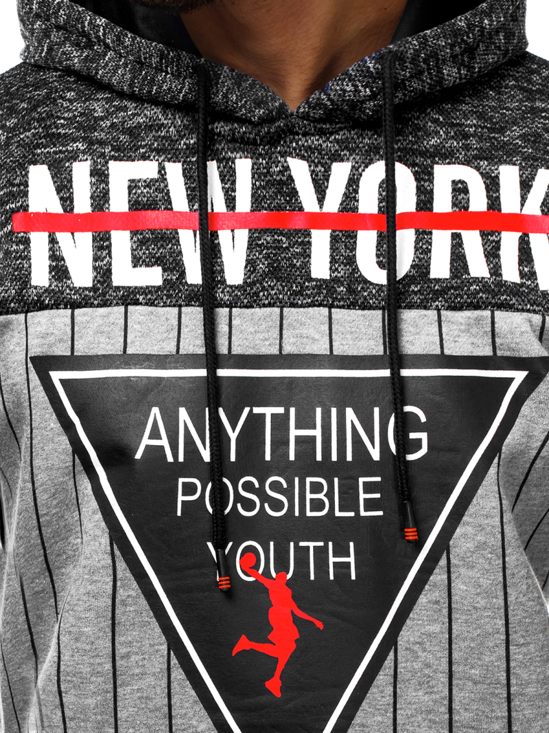 Толстовка чоловіча Чорна OZONEE JS/KS1907Z