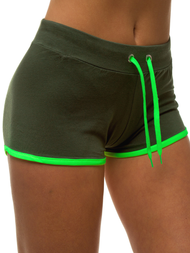 Шорти спортивні жіночі зелений хакі OZONEE Z/D1013