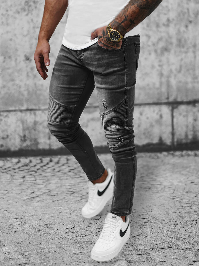 Чоловічі джинси графіт OZONEE NB/MP0028GZ