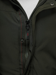 Kurtka zimowa męska ciemno-zielona OZONEE JS/5M718/136