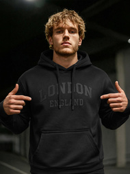 Bluza z kapturem męska czarna OZONEE JS/8B1986/3