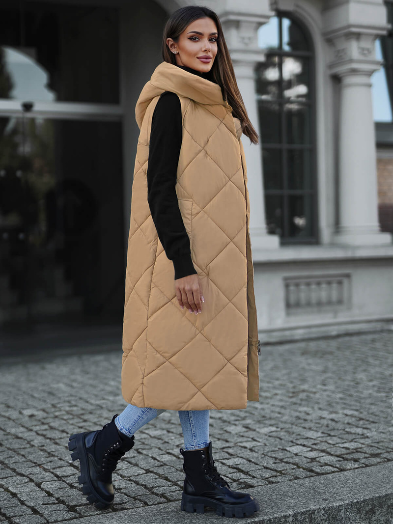 Стьобаний жіночий жилет Гiрчична OZONEE JS/5M3165/84Z