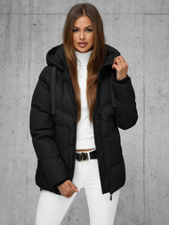 Kurtka zimowa damska pikowana czarna OZONEE JS/5M3251/392Z