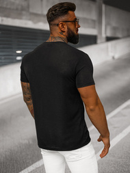 T-shirt męski czarny OZONEE O/L1453