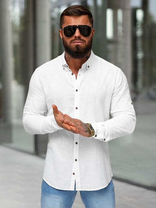 Koszula męska biała OZONEE O/V143