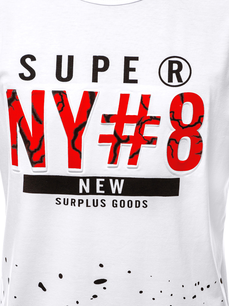 T-Shirt męski biały OZONEE JS/KS2028Z