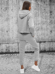 Komplet dresowy dwuczęściowy damski szary OZONEE JS/8C69/2Z