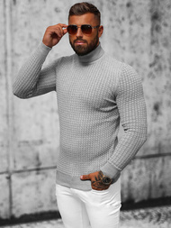 Sweter męski golf szary OZONEE L/1539Z