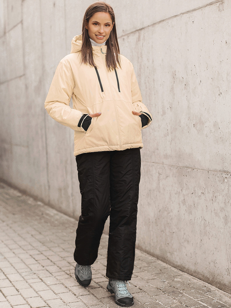 Kurtka damska zimowa beżowa OZONEE JS/HH012/34