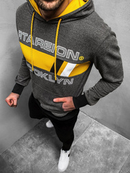 Bluza z kapturem męska grafitowa OZONEE JS/DD20131Z