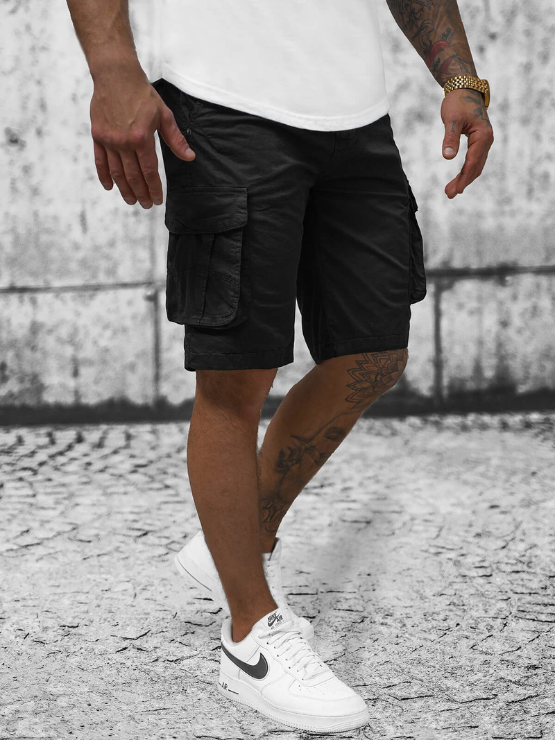 Шорти джинові чоловічі чорнi OZONEE T/XX160086/1Z