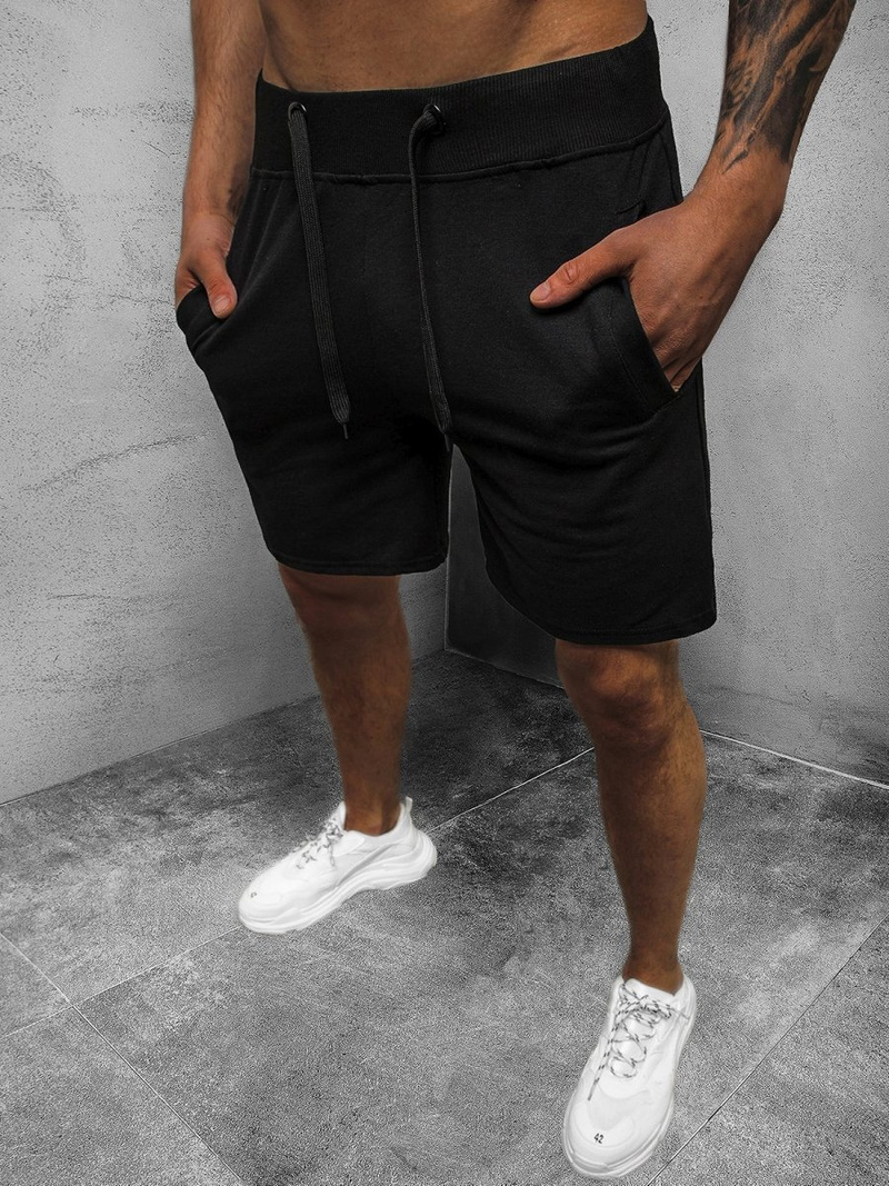 Spodenki dresowe męskie czarne OZONEE JS/1046/A1Z