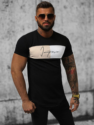 T-Shirt męski czarny OZONEE O/P1172