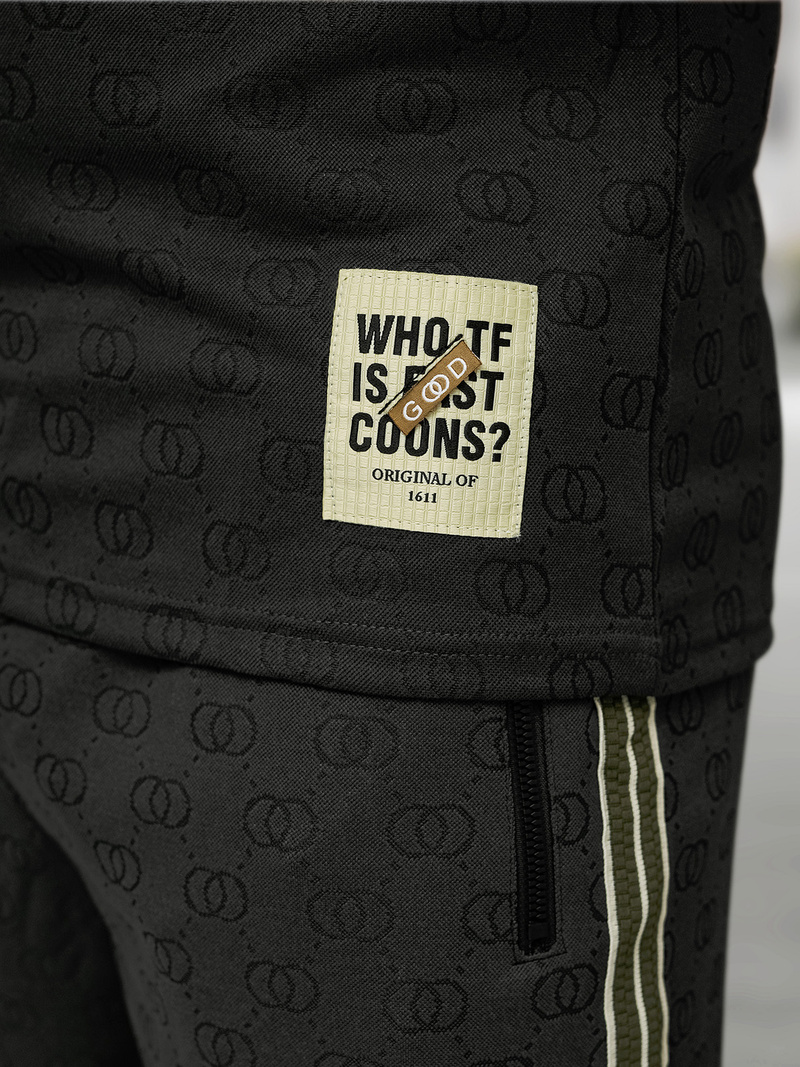 Komplet dresowy męski krótki czarny OZONEE O/QQ1608AB