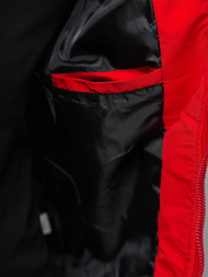 Kurtka męska bomberka czerwona OZONEE JS/84M3013/270