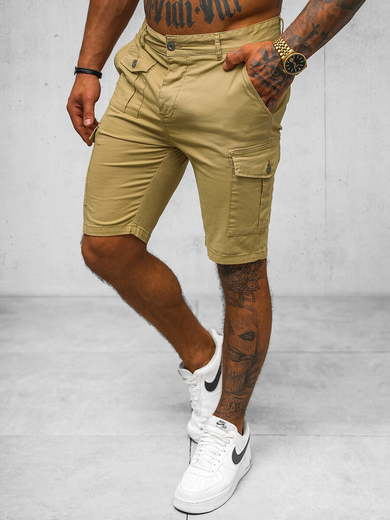 Spodenki męskie chino camelowe OZONEE NB/MP0188K