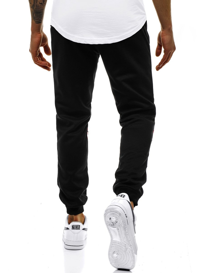 Spodnie dresowe męskie czarne OZONEE JS/JZ11016