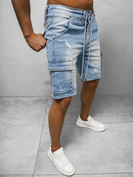 Spodenki męskie jeansowe jasnoniebieskie OZONEE NB/MP0039/1BC