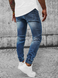 Spodnie jeansowe joggery męskie niebieskie OZONEE NB/MP0052/2B