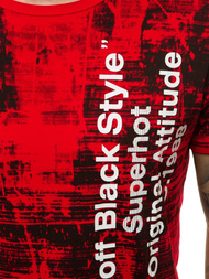 T-Shirt męski czerwony OZONEE JS/SS10920