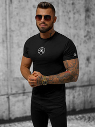 T-shirt męski slim fit czarny OZONEE NB/MT3040