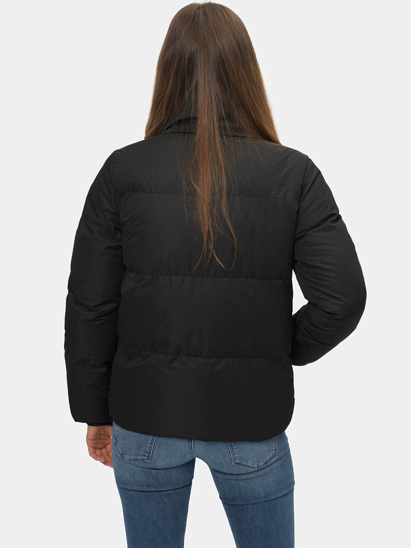 Kurtka zimowa damska pikowana czarna OZONEE JS/M23062/392