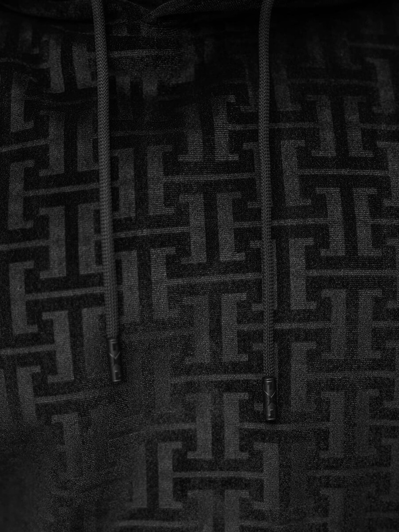 Komplet dresowy męski welurowy czarny OZONEE O/3A81