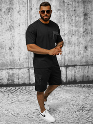 Чоловічий спортивний комплект чорний OZONEE JS/8C1132/3