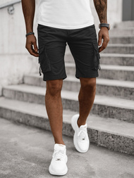 Spodenki męskie chino czarne OZONEE T/BB70009/1