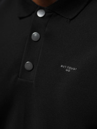 Bluza męska z kołnierzykiem czarna OZONEE O/TB2203