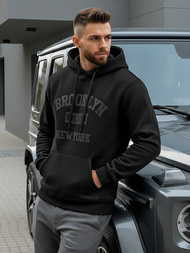 Bluza z kapturem męska czarna OZONEE JS/8B1969/3